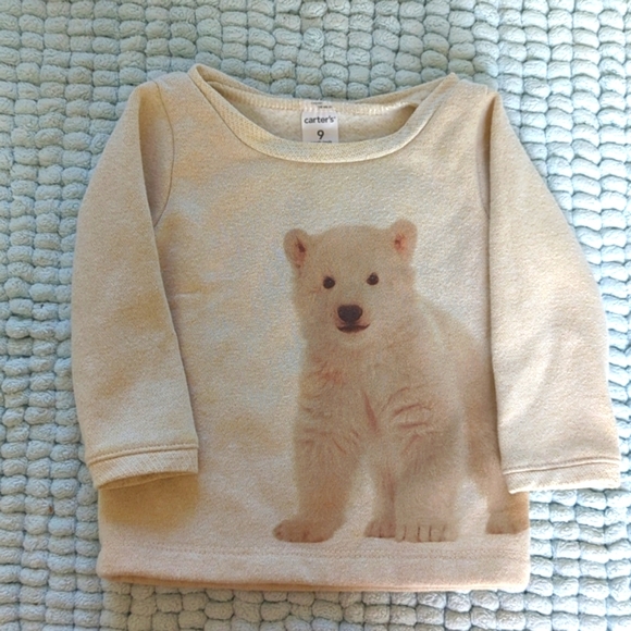 Carter's Cream Baby Polar Bear Cozy Pullover - Picture 2 of 13